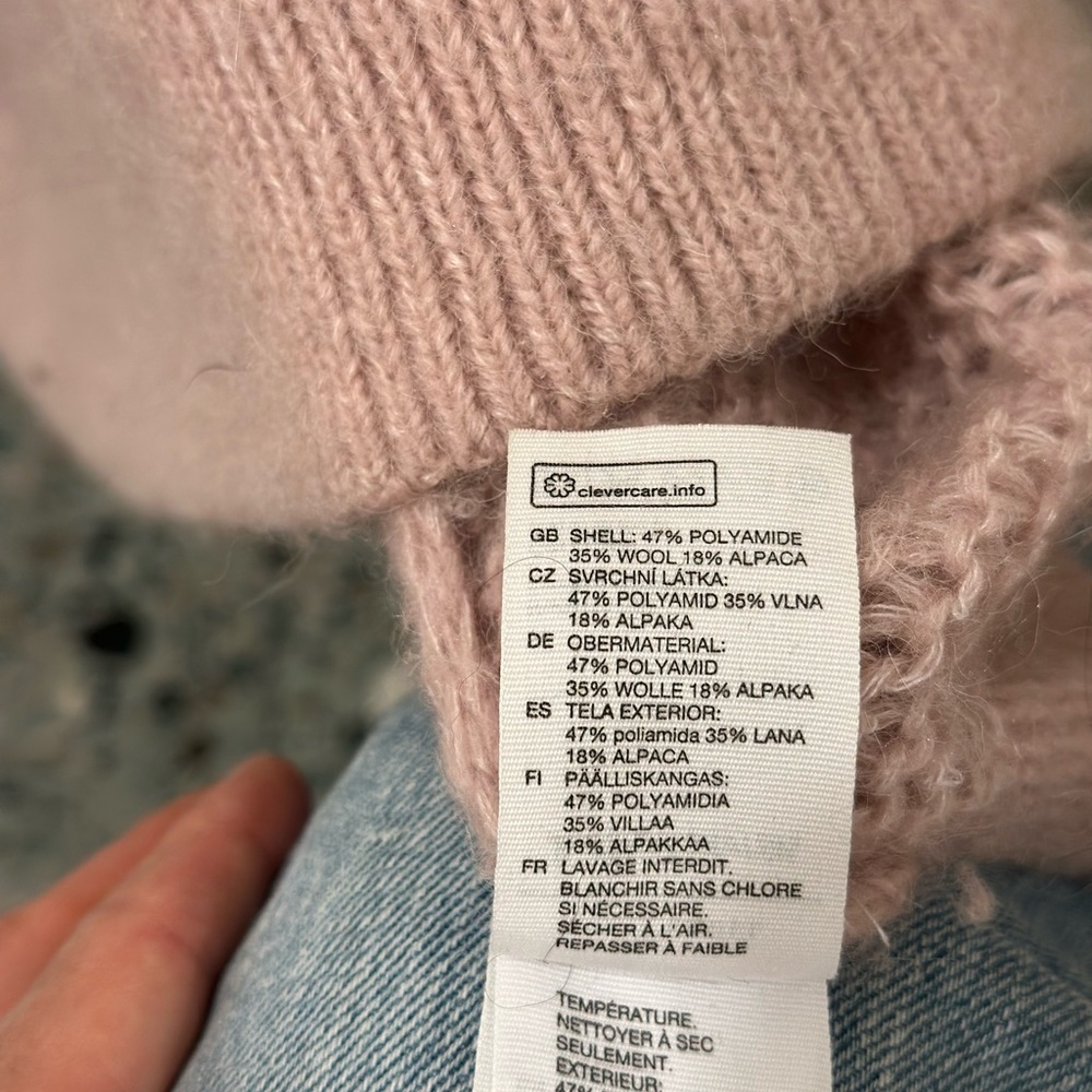 Loose Dusty Rose Knit Sweater - Picture 5 of 8